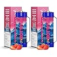 Hotwhip Whipped Cream Charger 2x2112g 3.3L Strawberry Flavor Food Grade 99.99% Purity Whip Cream Cartridge With Nozzl Nitrous Oxide Tank（2 Cylinders)