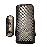 cigar in style Black Carbon Fiber 3 Ct Wooden Cigar