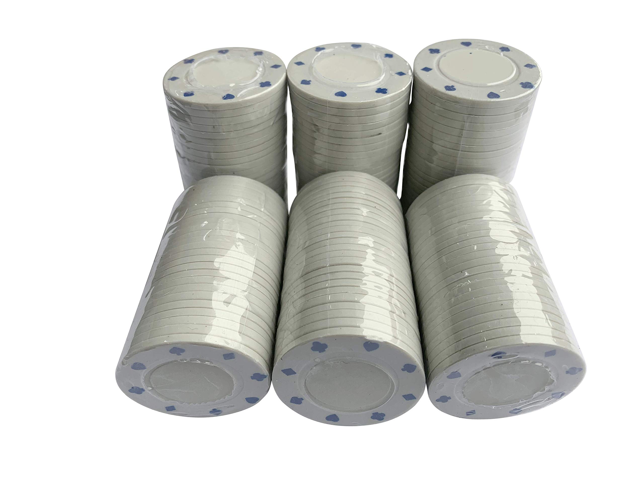 150 x SUITED POKER CHIPS OR MIX (White)