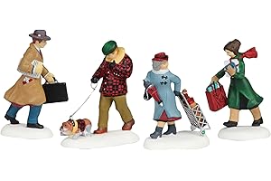 Department 56 Christmas in The City Village Accessories Busy Sidewalks Figurine Set, 2.5 Inch, Multicolor