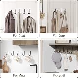 Josmimic 22LB Heavy Duty Wall Hooks 5 Pack Aluminum Matte Black view 6