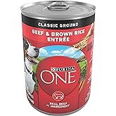 Purina ONE Classic Ground Beef and Brown Rice Entree Adult Wet Dog Food - (Pack of 12) 13 oz. Cans
