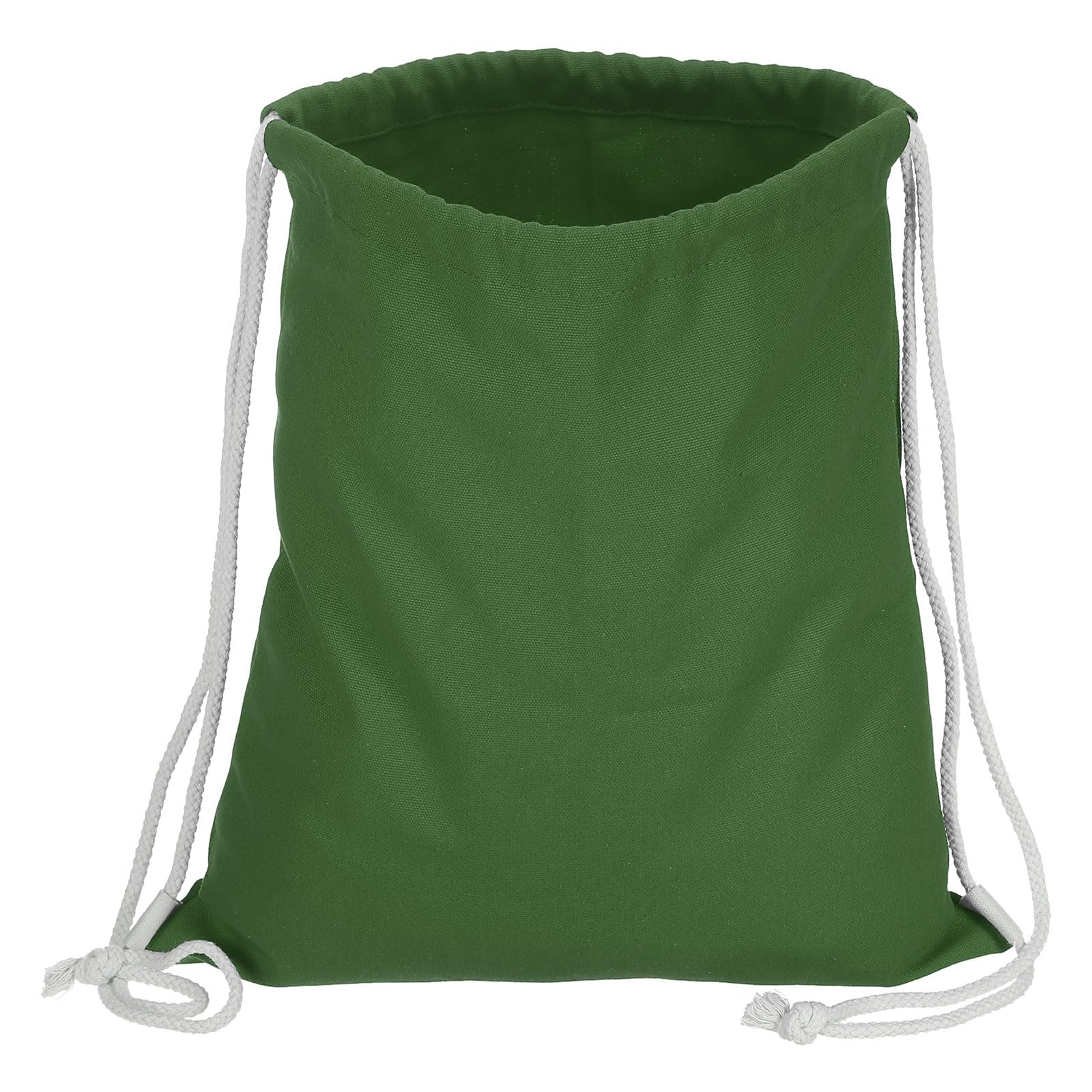 PATIKIL Cotton Drawstring Bags, Cotton Drawstring Backpack Foldable Sports Gym Bags for Women Men Gym Sports Trip, Dark Green