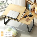 HOFLERA Laptop Bed Table Desk with Foldable Legs Cup Slot Reading Holder view 5