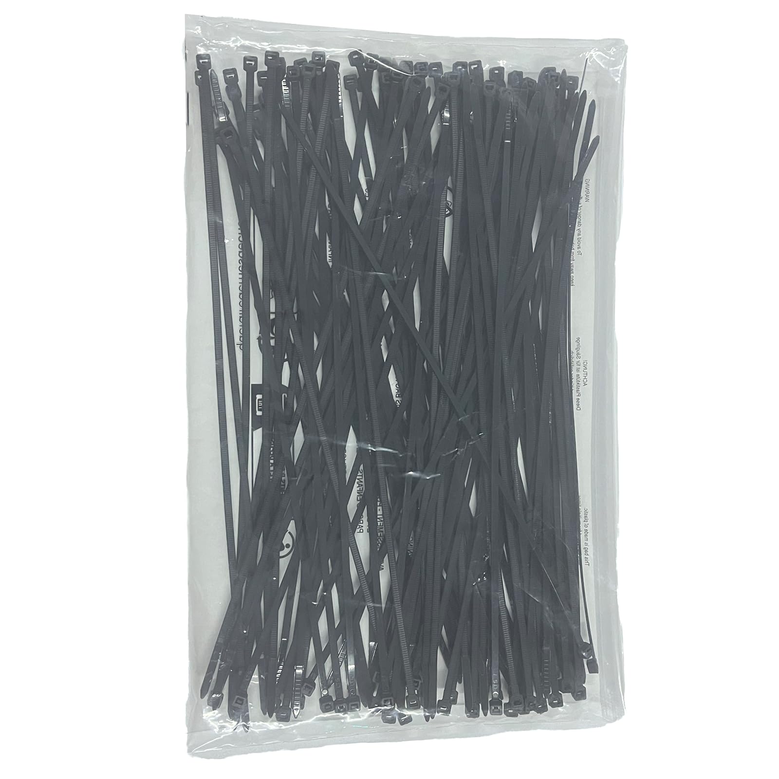 EzySup Zip Ties Heavy Duty for Outdoor Use,300mm x 4.8mm,22kg Tensile Strength,500 Pieces,Black(250 Pieces/Pack x 2 Packs)