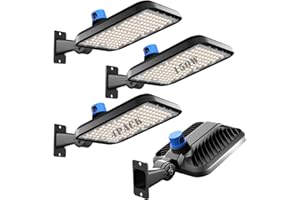 bulbeats 4Pack 150W LED Parking Lot Light (Eqv 600W HID/HSP) 5000K LED Pole Light with Dusk to Dawn, Energy Saving 1100K*4kW/Y(5Hrs/Day) IP65 Waterproof LED Shoebox Light-ETL Listed