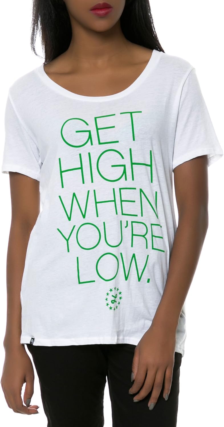 LRG Women's High & Low Tshirt Extra Small White Clothing