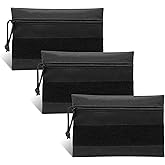 Faylapa 3 Pack Tactical Tool Zipper Pouch Bag with Hook, Utility Admin Storage Pocket Small Carrying Kit Accessories for Chest Rig, Hanging Pouches Backpack Accessories Pouch