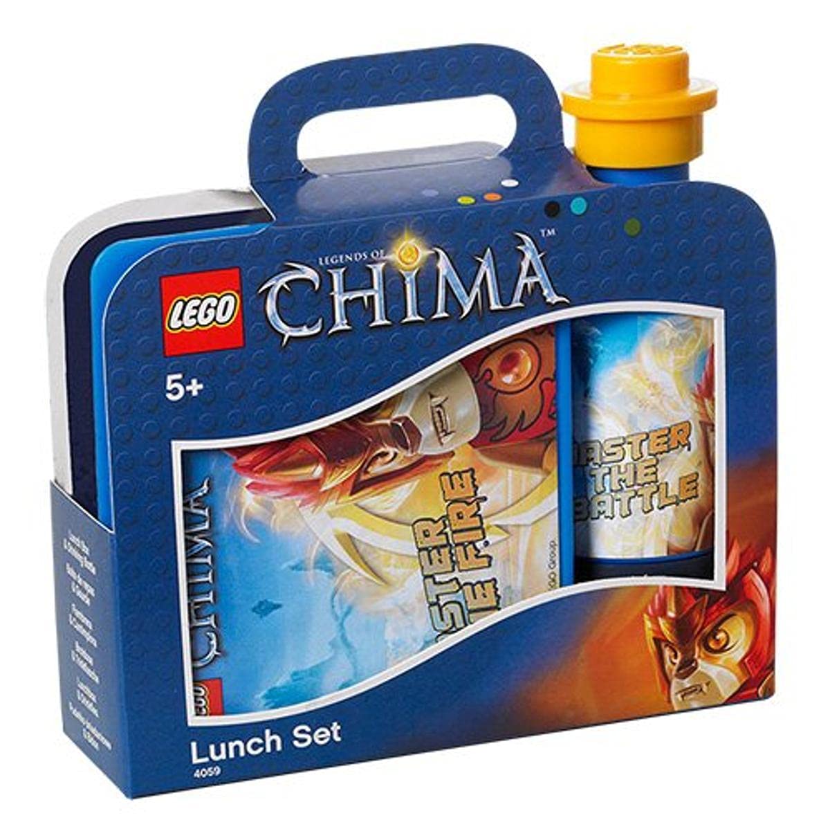 Lego Licensed 40591720 Collection – Legends of Chima Laval Blue Set of Frühs with Sandwich Box and Drinks Bottle – Blue
