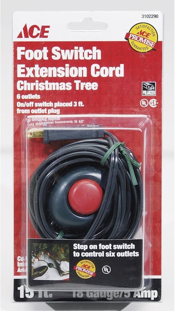 Ace Christmas Tree 6 Outlet Extension Cord (0601) Amazon.ca Patio