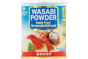 KINJIRUSHI BRAND Kinjirushi Japanese Wasabi Powder made from Horseradish Powder and Wasabi- 1.76 oz (50g)/Wasabia Japonica/Gluten Free/Vegan/Spicy/Shelf Stable - Great for Sushi, Sashimi, Mayonnaise, Sauces, Homemade Dressings and Ranch Dressing.