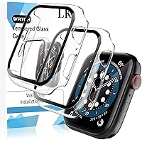 LK [2 Pack] Case for Apple Watch 6 / SE 44mm Built-in Tempered Glass Screen Protector,(Model No. TCC571) Hard PC…