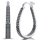 925 Sterling Silver Post Hoop Earrings for Women
