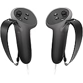 HZLucki Upgraded Controller Grips Compatible with Meta Quest 3S/Quest 3 Accessories, Extended Gradient Silicone Controller Strap, Widened Adjustable Knuckle Straps Fits Most Hands (Black)