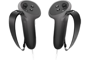 HZLucki Upgraded Controller Grips Compatible with Meta Quest 3S/Quest 3 Accessories, Extended Gradient Silicone Controller Strap, Widened Adjustable Knuckle Straps Fits Most Hands (Black)