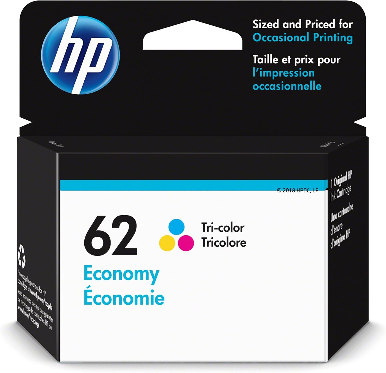 hp printer with 62 ink