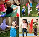 Lifreer 6PCS Gradient Dance Scarves Kids Juggling Rhythm Band Squares 60cm view 6