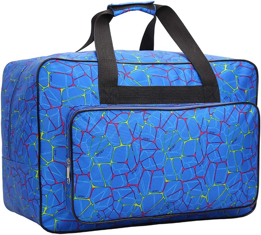 Sewing Machine Tote Bag, Foldable Sewing Machine Carry Case Large Capacity Travel Sport Portable Tote Sewing Machine Bags (Blue)