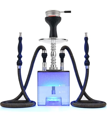 Amazon.com: Hookah Set with Everything - Updated 2 Hoses Cube