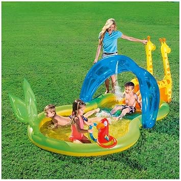 inflatable pool with slide for toddlers