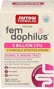 Jarrow Formulas Fem-Dophilus - 5 Billion CFU Per Serving - Women's Probiotic Supplement - Urinary Tract & Vaginal Health - Up