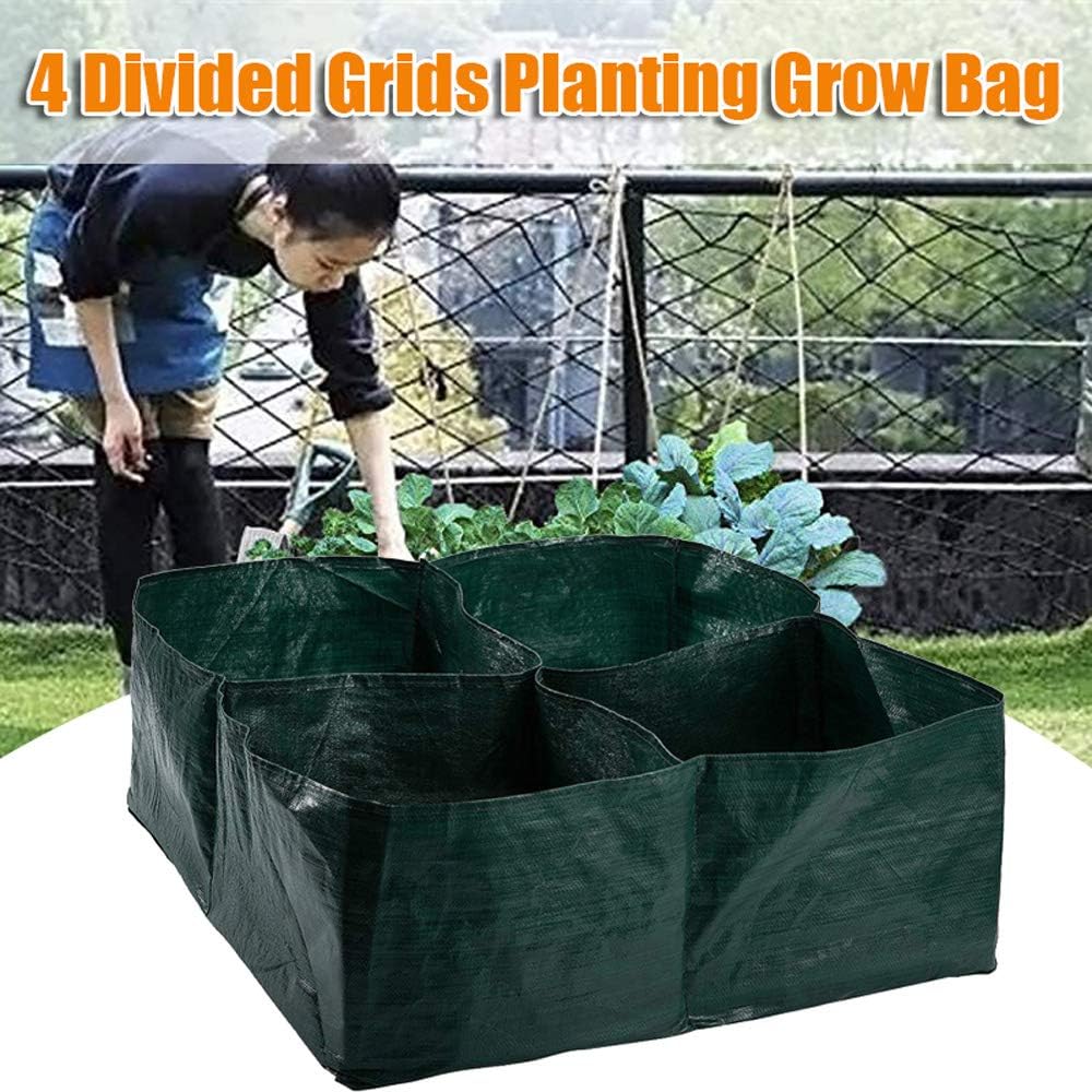 YH Bolsa de Cultivo 4 Rejillas divididas Plantador de jardín Siembra en