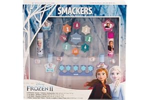 Lip Smacker Disney Frozen II Color Makeup Set For Girls, Shimmer Cream, Lip Gloss, Lip Balm, Nail Polish
