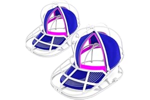 YEENOR Hat Washer Cage for Washing Machine - Baseball Cap Cleaner Holder, Ball Cap Washing, Dishwasher Safe, Perfect for Cleaning and Protecting Hats in Washer/Dishwasher (White and White 2 Pack)