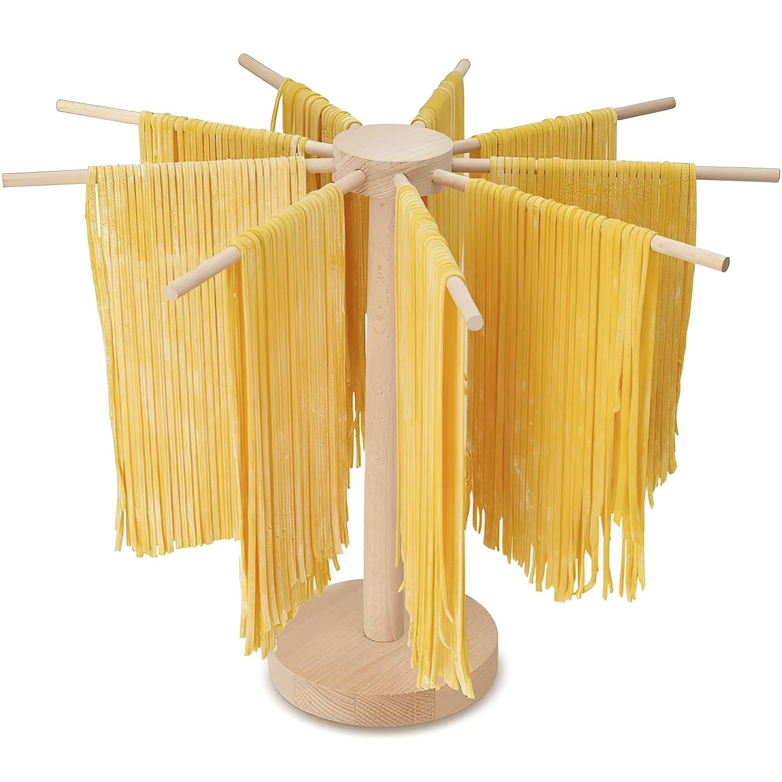 Photo 1 of OKYMOTOR Pasta Drying Rack,Large Wood Pasta Rack Collapsible for Drying Pasta,Noodles,and Cooking,Fresh Pasta Noodle Spaghetti Dryer Hanger Stand