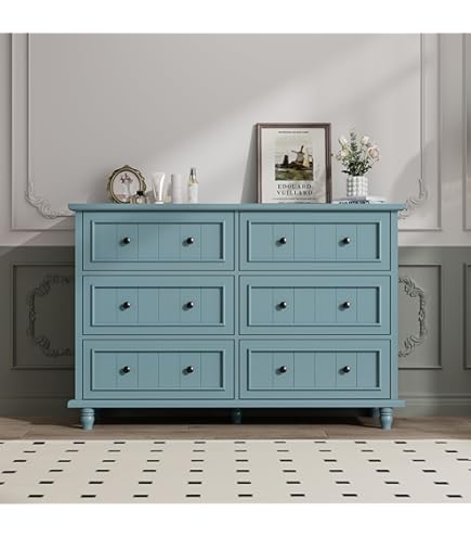 Amazon.com: RIHHA Teal Blue 6 Drawer Dresser Modern Storage Chest with Gold Handles, 54" W Mid-Century Dresser for Bedroom, Living Room, or Clothes Storage : Home & Kitchen Amazon.com: RIHHA Teal Blue 6 Drawer Dresser Modern Storage Chest with Gold Handles, 54" W Mid-Century Dresser for Bedroom, Living Room, or Clothes Storage : Home & Kitchen