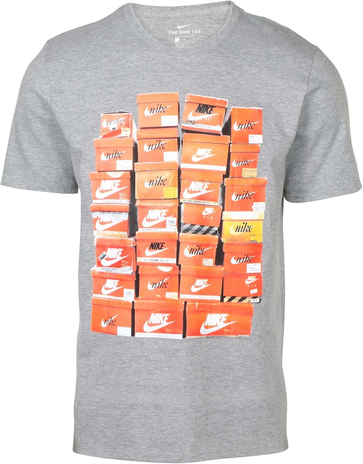 nike shirt with shoe boxes