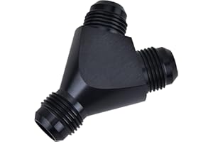 EVIL ENERGY 8AN Y Block Flare Fitting Adapter Union Splitter Black