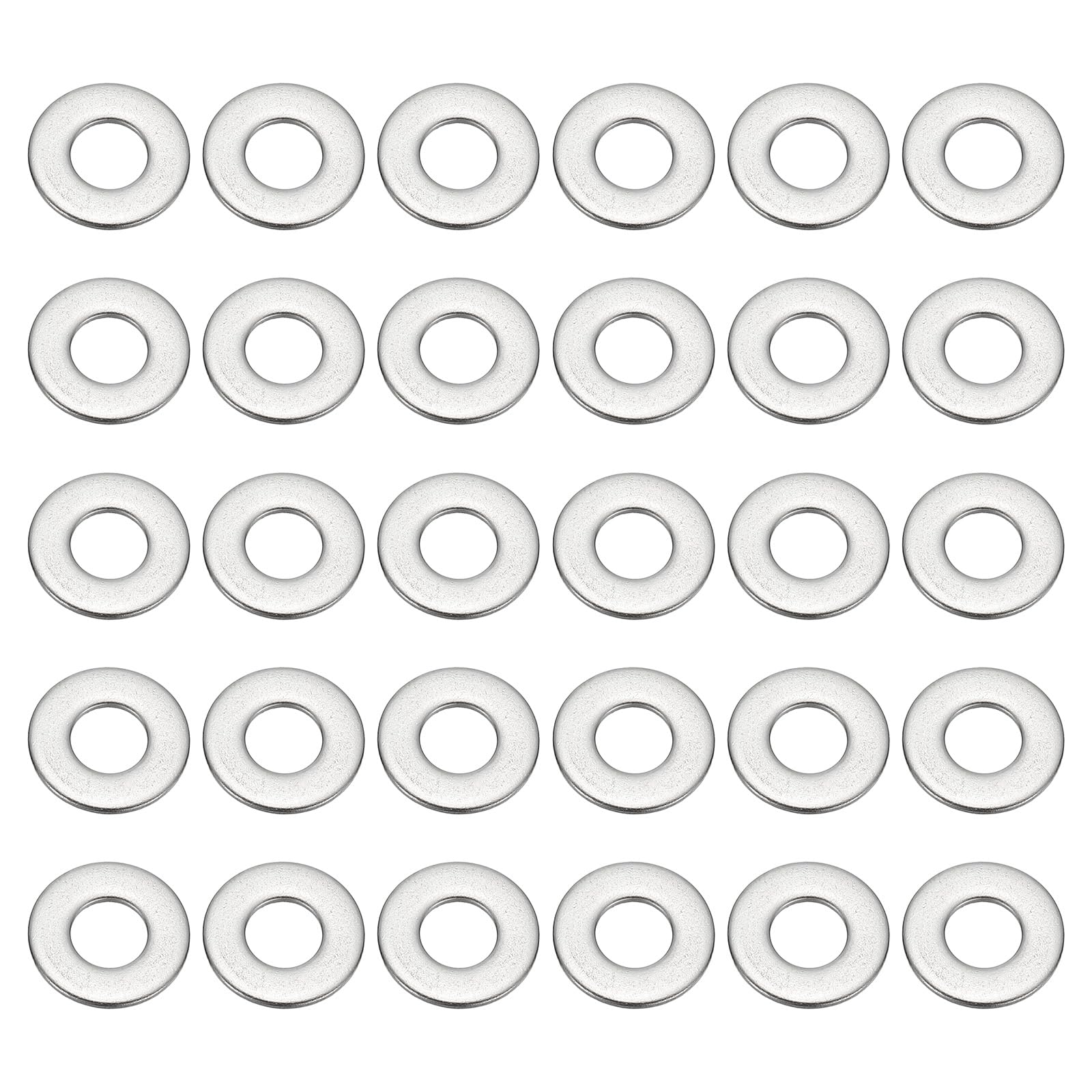 PATIKIL 304 Stainless Steel Flat Washer, 100 Pack 1/5" ID x 4/9" OD x 0.04" Thickness Metal Fender Washers Small Washers for Screws Bolts Assortment