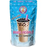 Quick Cook REAL Tapioca Black (Brown Sugar) Premium Boba Pearls By Buddha Bubbles Boba (1 Kilo / 2.2 Pounds)