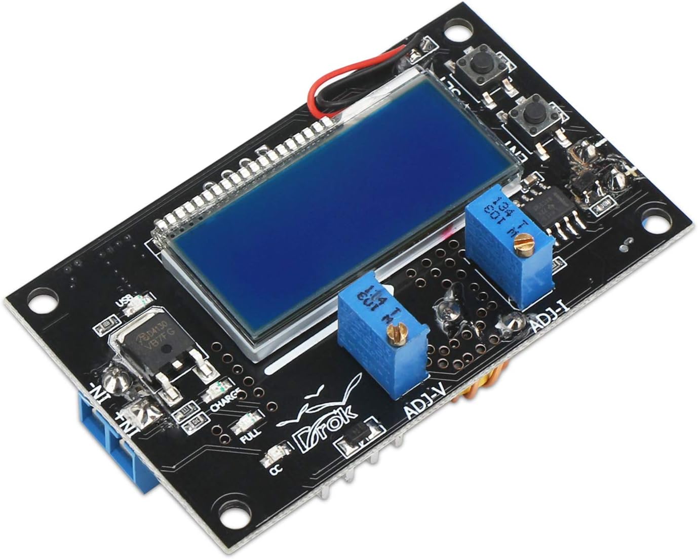 DC Buck Module, DROK Adjustable Buck Converter Step Down Voltage Regulator 6V-32V 30V 24V 12V to 1.5-32V 5V 5A LCD Power Supply Volt Reducer Transformer Module Board with USB Port Protective Case: Home Audio & Theater