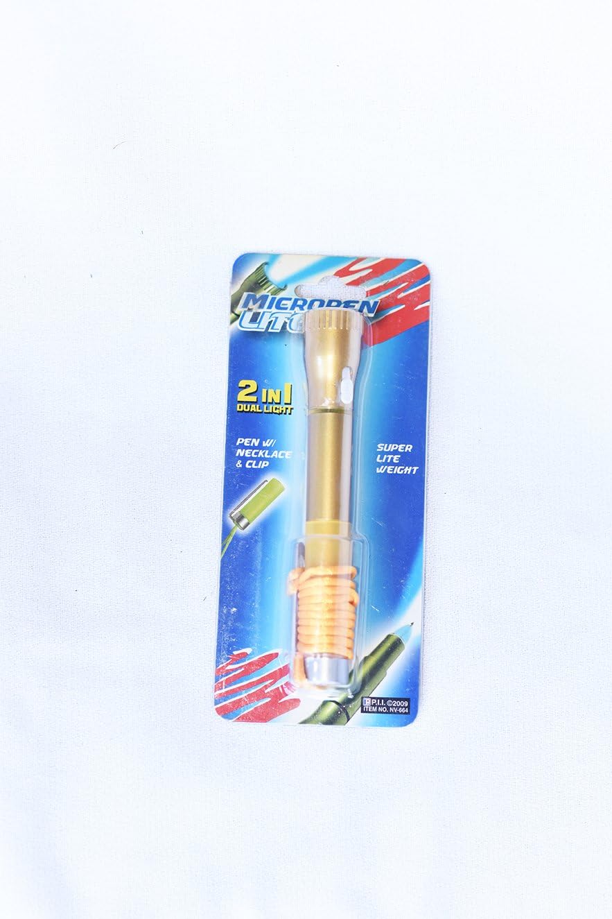 Micropen Lite 2 in 1 Dual Light Pen with Necklace & Clip