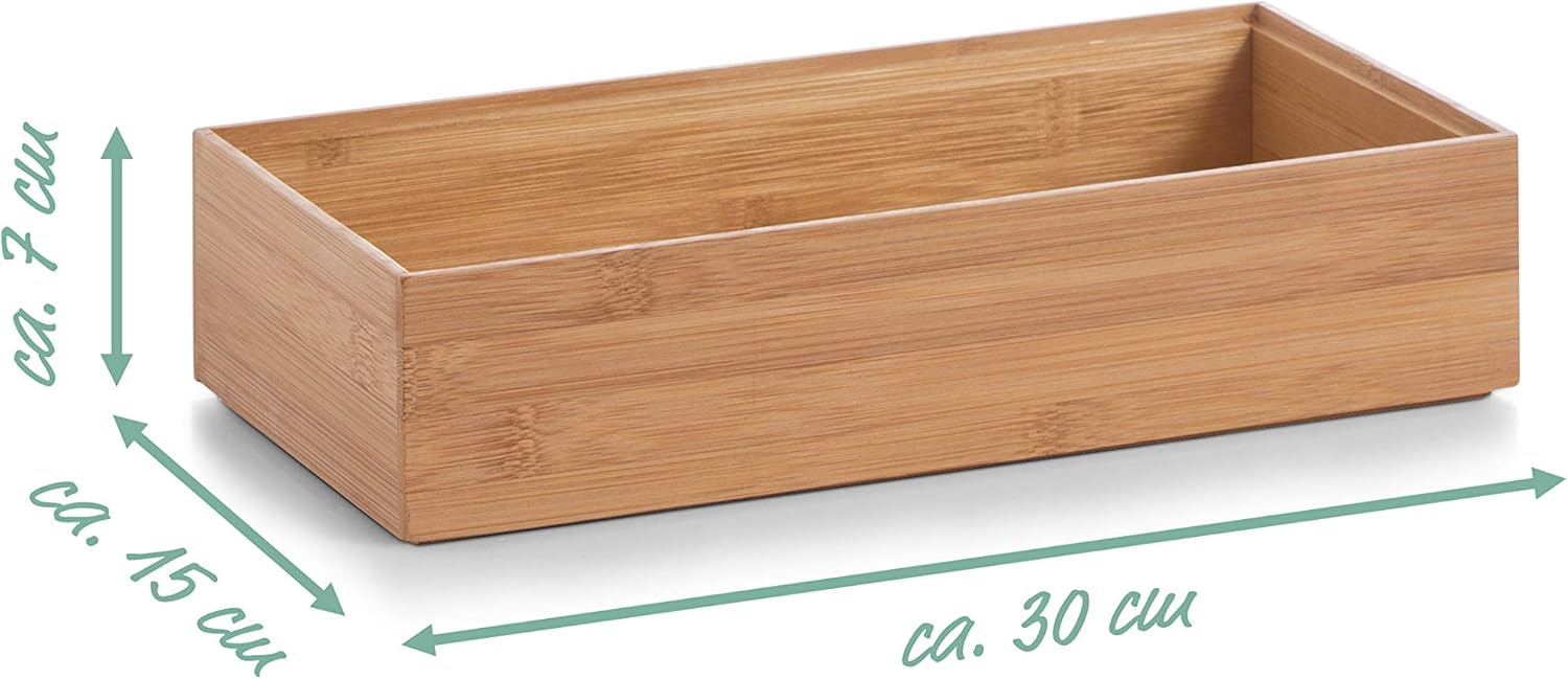 Zeller 13333 Caja para Poner Orden, Madera, Marrón, 30x15x7 cm: Amazon.es: Hogar