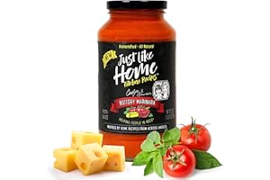 JUST LIKE HOME KITCHEN RECIPES Just Like Home Gourmet Pasta Sauce - Buttery Marinara - Classic Italian Tomato Sauce With A Kick - Premium Ingredients - Supporting Homeless - Preservative & Gluten Free - Non-GMO - Vegetarian - 25oz