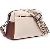 FALAN MULE Small Crossbody Bags for Women Pu Leather Triple Zip Cell Phone Handbag with Adjustable Shoulder Strap