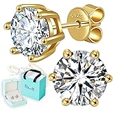 Moissanite Earrings for Women,1-4ct 925 Sterling Silver Moissanite Stud Earrings,Jewelry for Mother Mom Wife Girlfriend, with Certificate