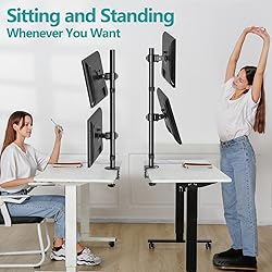 MOUNT PRO Vertical Dual Monitor Stand, Stacked