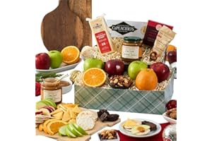 Orchard's Abundance Fruit Gift Basket of Fresh Fruits, Cheese, Crackers, Chocolate and Nuts - Gourmet Food Gift by GourmetGiftBaskets.com