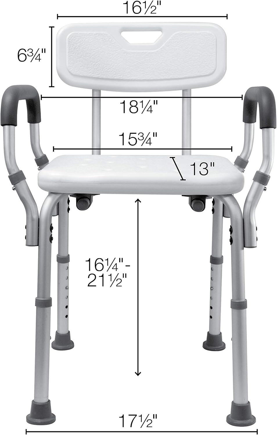 Essential Medical Supply Shower and Bath Bench with Arms and Back: Health & Personal Care