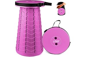 ZTMT Portable & Lightweight Foldable Camping Chair for Adults, Heavy Duty Folding Stool with Adjustable Shoulder Strap, Perfect for Picnic, Beach, Backyard, and Sporting Events, Max Weight 400lbs