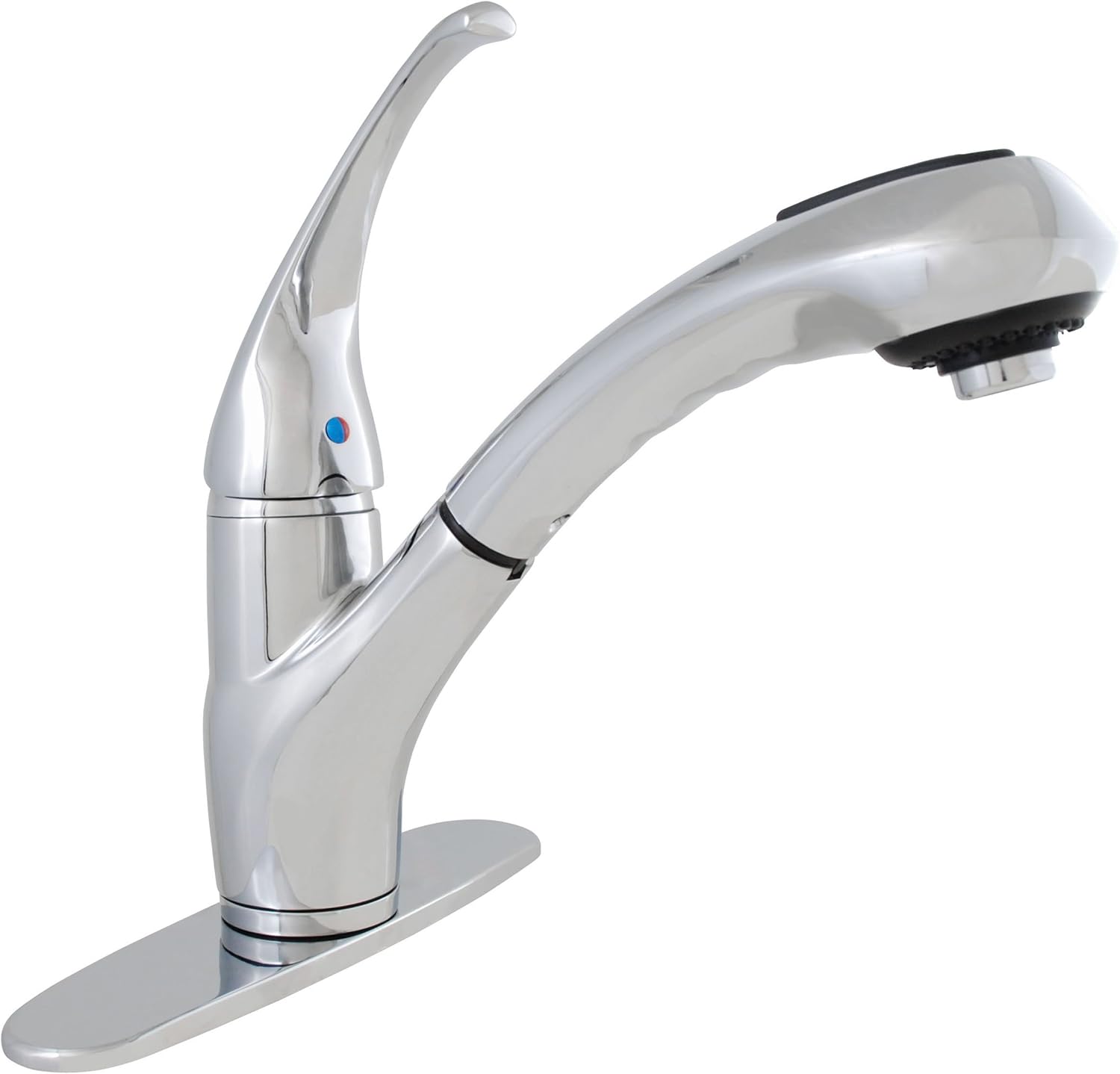 LDR 950 10504CP Exquisite Kitchen Faucet, Single Handle, Pullout Spray