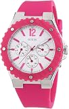GUESS Women's Mini Spectrum Wrist Watch - Resin Case & Polycarbonate Bracelet, Brown Dial, Quartz Movement, Water Resistant
