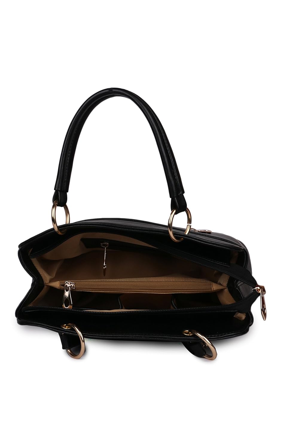 women marks women's handbag and wallet (black, combo of 2)