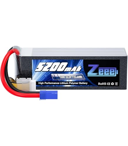Amazon.com: Zeee 6S Lipo Battery 5200mAh 22.2V 50C with XT90 Plug