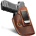 Full Grain Leather Holster Compatible with Glock 17 19 22 31 42 43/Taurus G2C G3C G3/M&P Shield/Hellcat XDM 40/P320 P365/Two to Fit Most Full Size Compact Subcompact Pocket Handguns