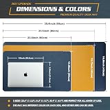 K KNODEL Large Desk Pad 80x40cm Dark Blue PVC Leather Dual Sided view 4